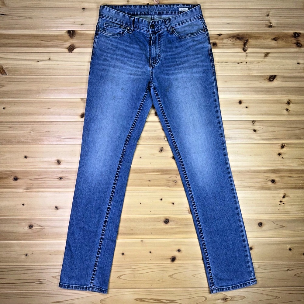 Calvin Klein Jeans Womens 30x32 Slim Straight Leg Mid Rise Denim Blue Jeans